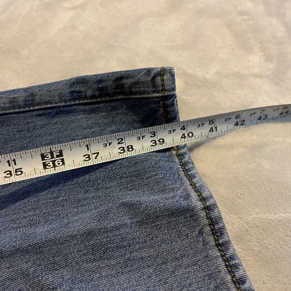 Levi's 501 Jeans Mens 36x30 Light‎ Wash Button Fly Denim Blue Streetwear (34x29)